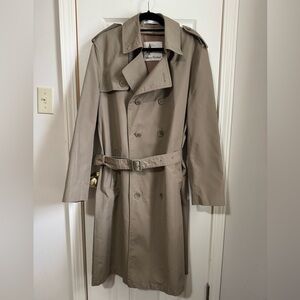 Men’s Misty Harbor Classic Trench Coat Khaki Belted Double Breasted Size 40L